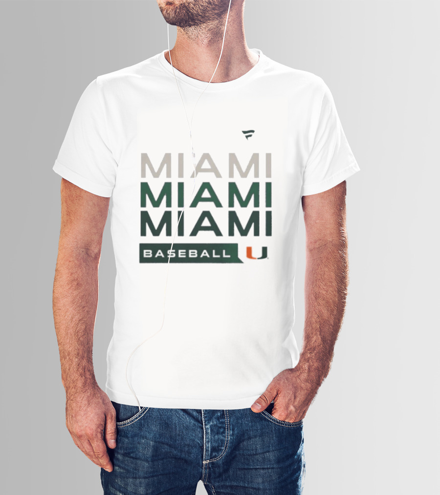 Miami Hurricanes Baseball Hype Tri Blend Miami U T-Shirt