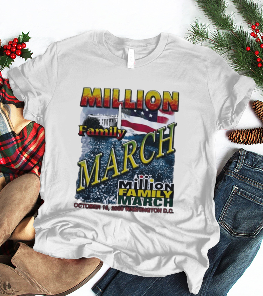 Million Family March October 16 2000 Washington D.C. White House American Flag T-Shirt