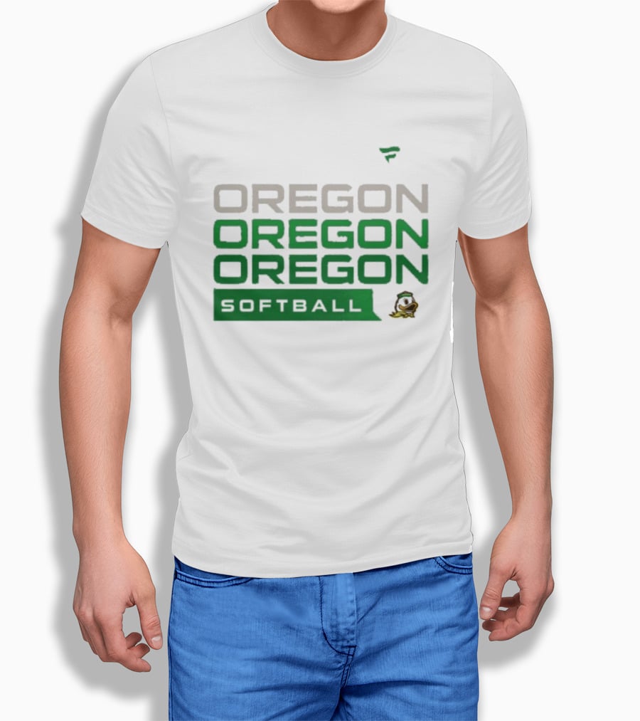 Oregon Ducks Softball Triple Oregon Text Tri Blend T-Shirt