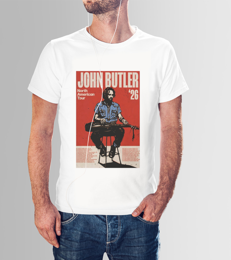 John Butler North American Tour 2026 Shows T-Shirt