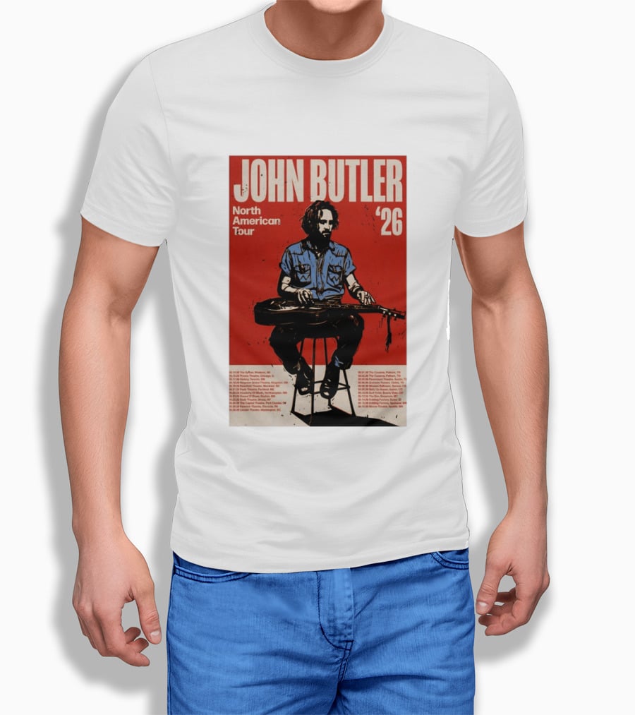 John Butler North American Tour 2026 Shows T-Shirt