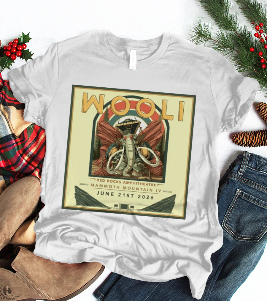 Wooli Red Rocks Amphitheatre Mammoth Mountain IV June 21st 2026 T-Shirt