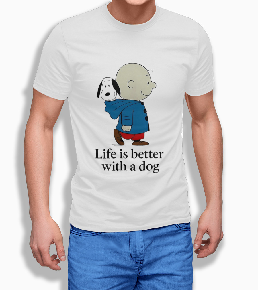 Snoopy And Charlie Brown Life Is Better With A Dog T-Shirt