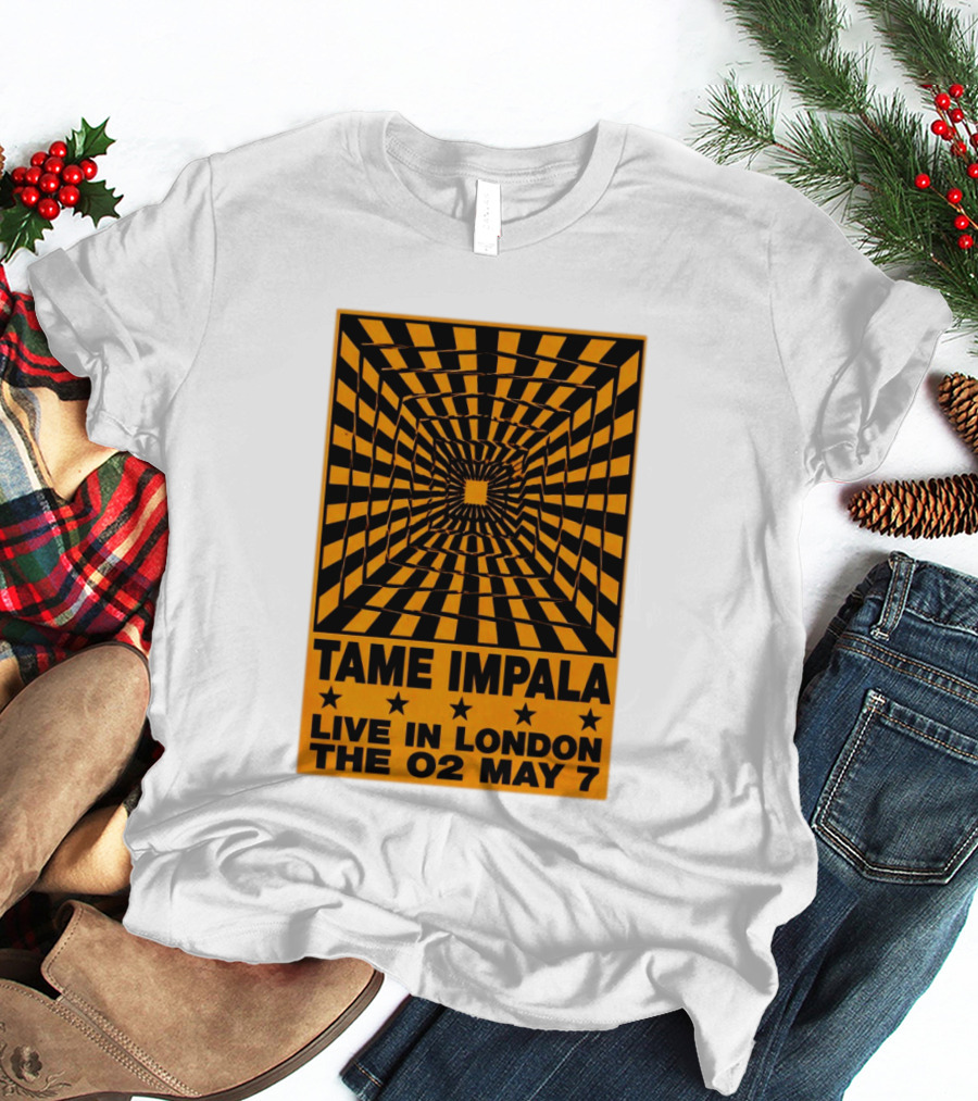 Tame Impala Live In London The O2 May 7 Optical Illusion Concert T-Shirt