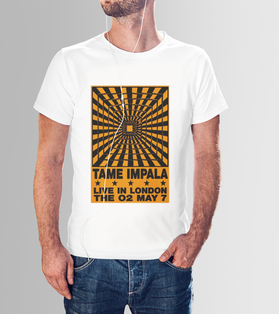 Tame Impala Live In London The O2 May 7 Optical Illusion Concert T-Shirt