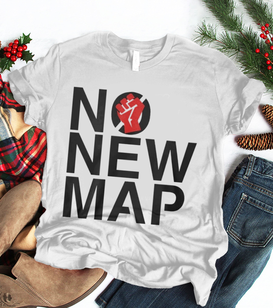 No New Map Protest Red Fist Symbol Virginia T-Shirt