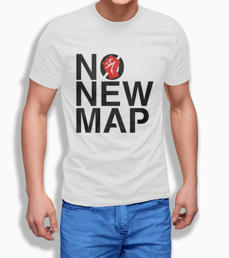 No New Map Protest Red Fist Symbol Virginia T-Shirt