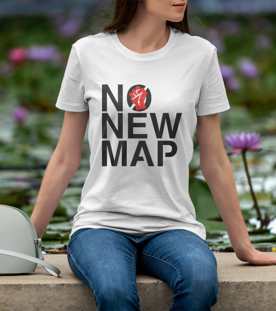 No New Map Protest Red Fist Symbol Virginia T-Shirt