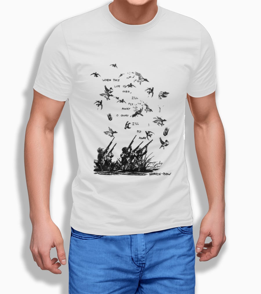 When This Life Is Over I'll Fly Away Glory Bird Silhouette Clouds T-Shirt