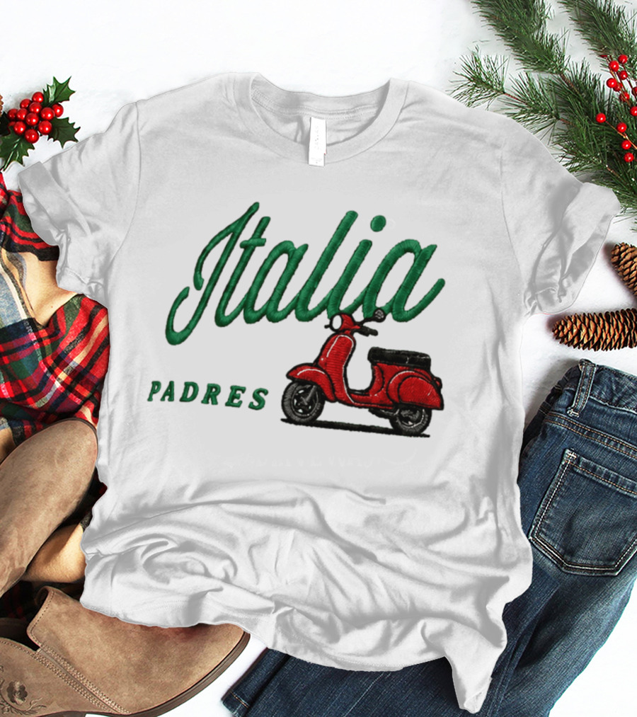 Italia Padres Red Scooter 2026 Italian Heritage Celebration Night Hat T-Shirt