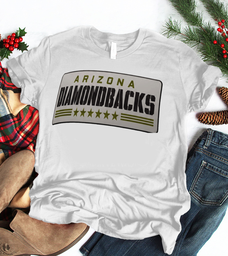 Arizona Diamondbacks Military Appreciation Stars 2026 Hat Giveaway T-Shirt