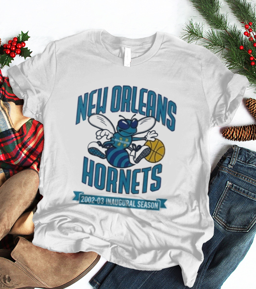New Orleans Hornets Inaugural Season Basketball T-Shirt
