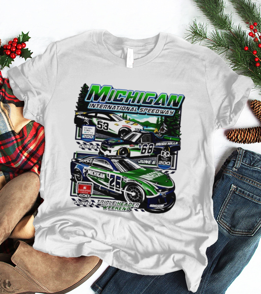 2026 Michigan International Speedway June 16 Race With Cars 58 And 88 T-Shirt