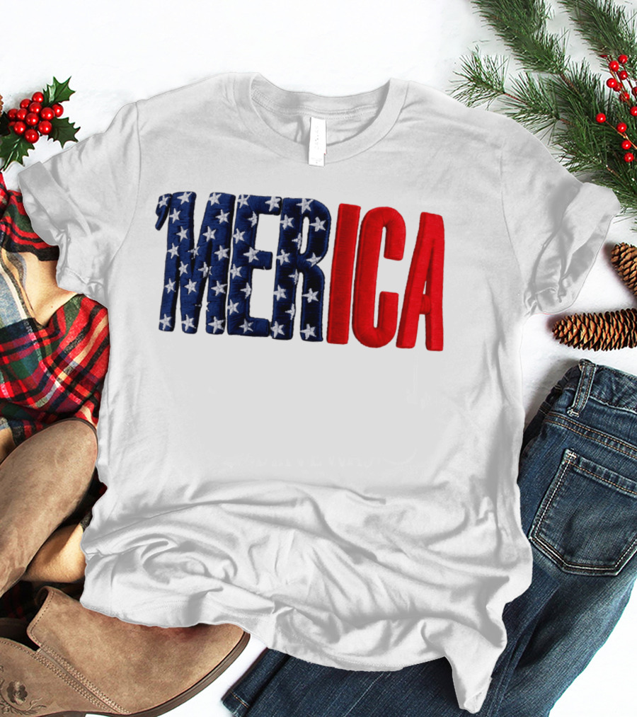 2026 USA 250th Merica Chrome White Camo Hat Stars Stripes T-Shirt
