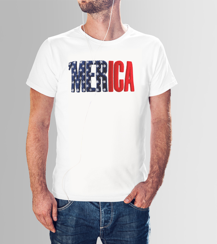 2026 USA 250th Merica Chrome White Camo Hat Stars Stripes T-Shirt