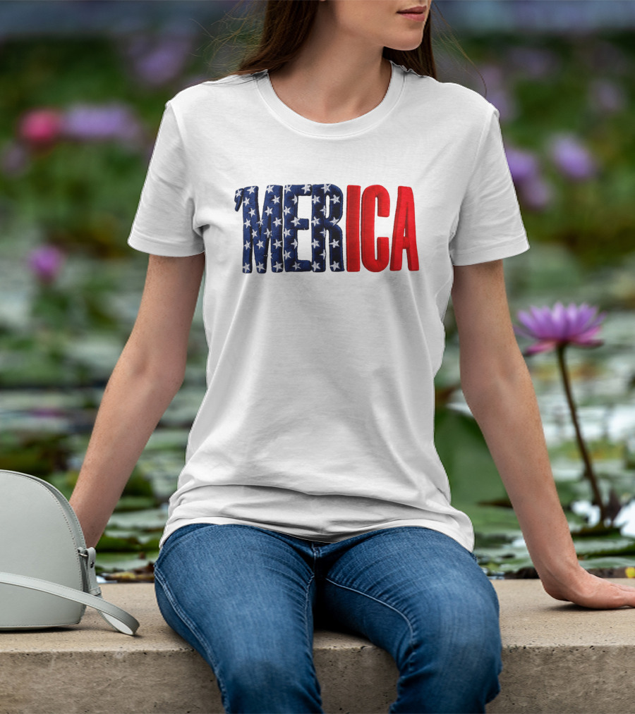 2026 USA 250th Merica Chrome White Camo Hat Stars Stripes T-Shirt