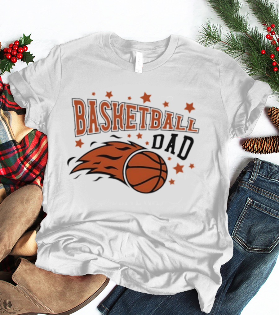 Basketball Dad Flame Stars 2026 T-Shirt