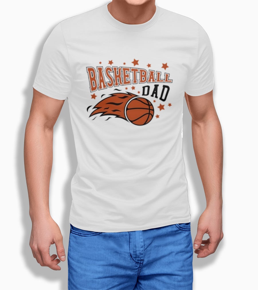 Basketball Dad Flame Stars 2026 T-Shirt
