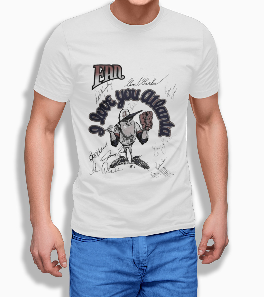 Bobby Cox I Love You Braves Baseball Caricature 1979 T-Shirt