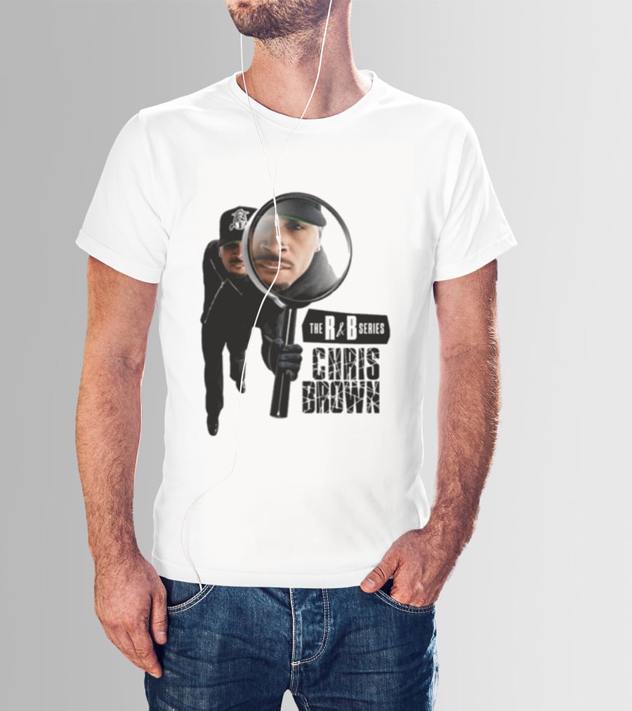 Chris Brown R&B Series Magnified Music Icon Magnifying Glass T-Shirt