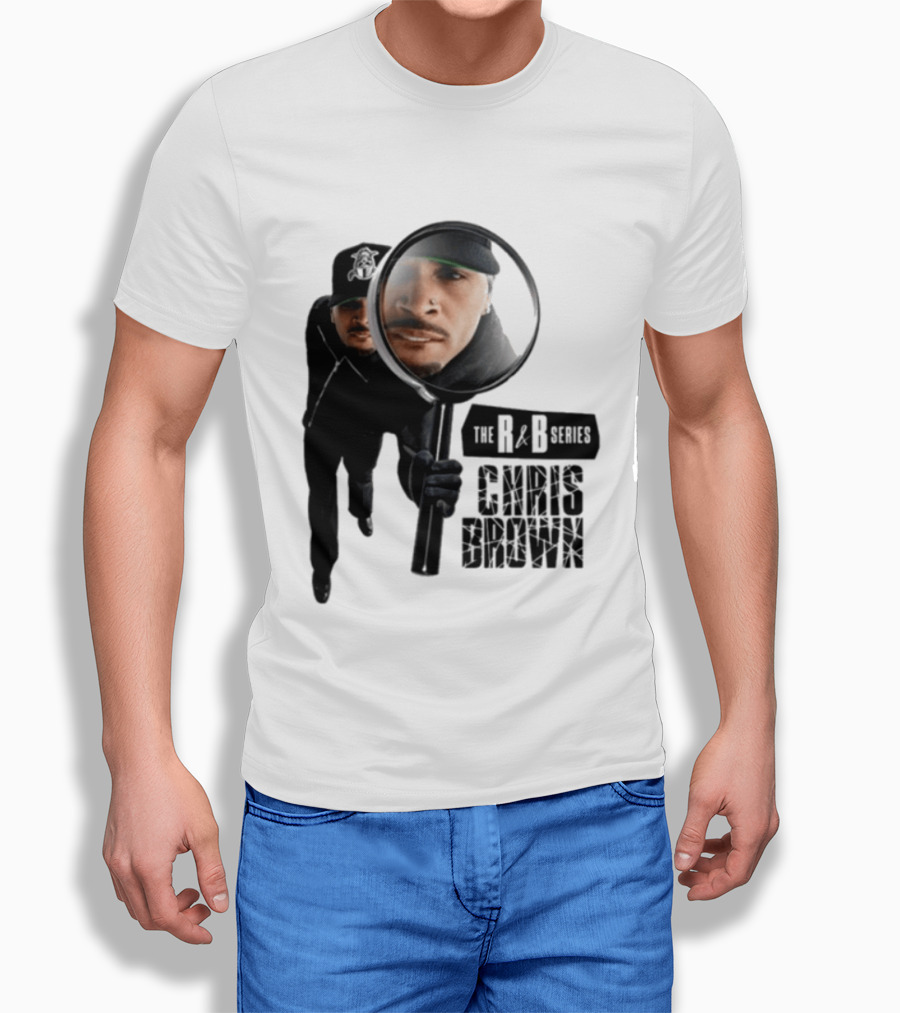 Chris Brown R&B Series Magnified Music Icon Magnifying Glass T-Shirt