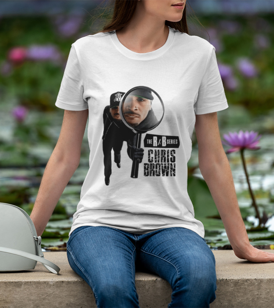 Chris Brown R&B Series Magnified Music Icon Magnifying Glass T-Shirt