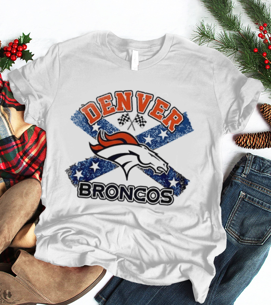 Denver Broncos Dukes Of Hazzard Caricature T-Shirt