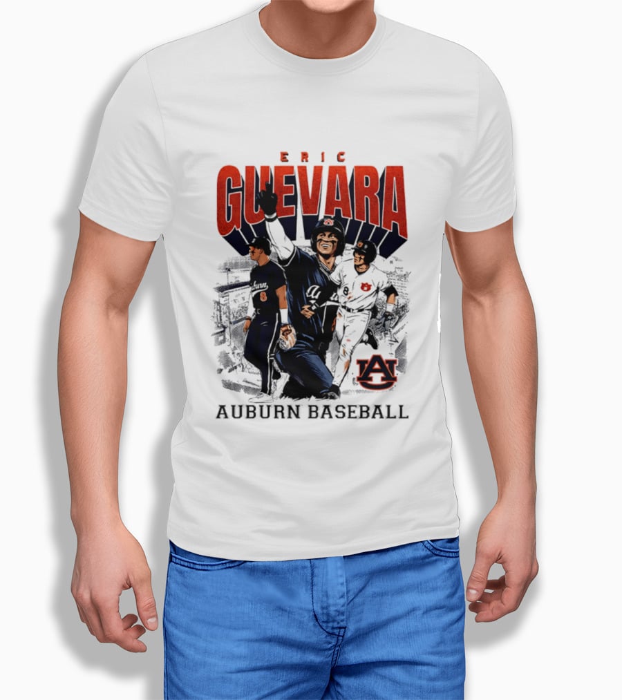 Eric Guevara Auburn Baseball Tigers Skyline T-Shirt
