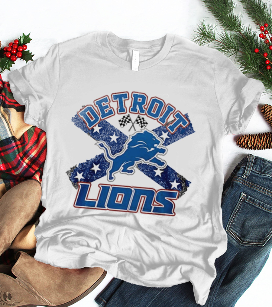 Detroit Lions X The Dukes Of Hazzard Caricature T-Shirt