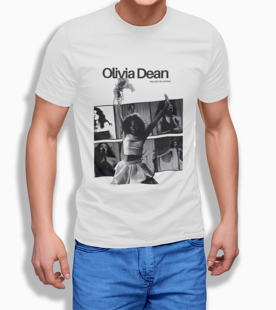 Olivia Dean Concert Performance Collage Black And White Photography T-Shirt