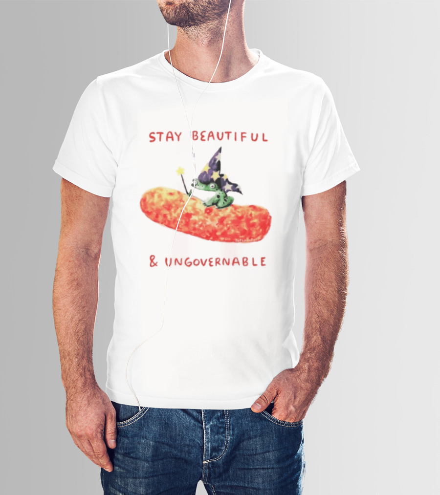 Stay Beautiful Ungovernable Wizard Frog Cheese Magic T-Shirt