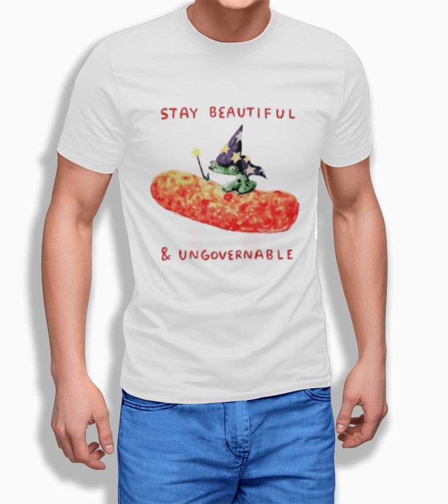 Stay Beautiful Ungovernable Wizard Frog Cheese Magic T-Shirt
