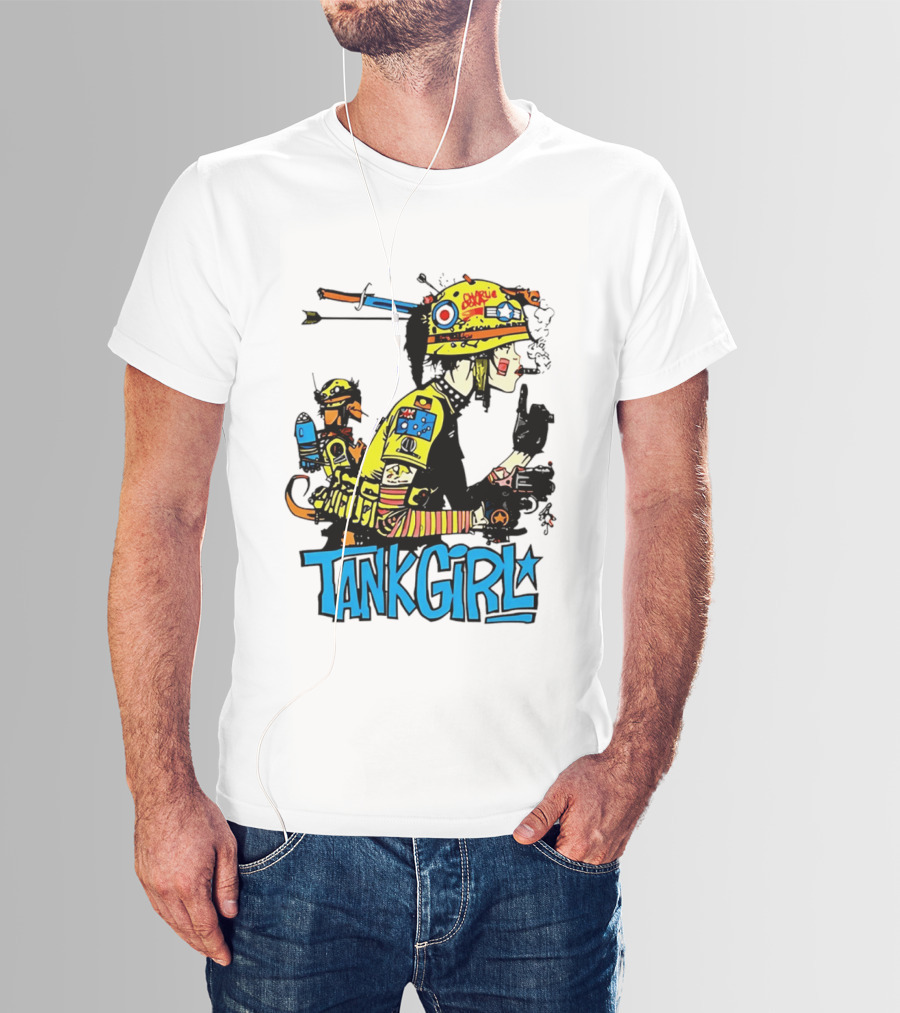 Tank Girl Vol 2 Comic Graphic With Booga And Classic Helmet T-Shirt