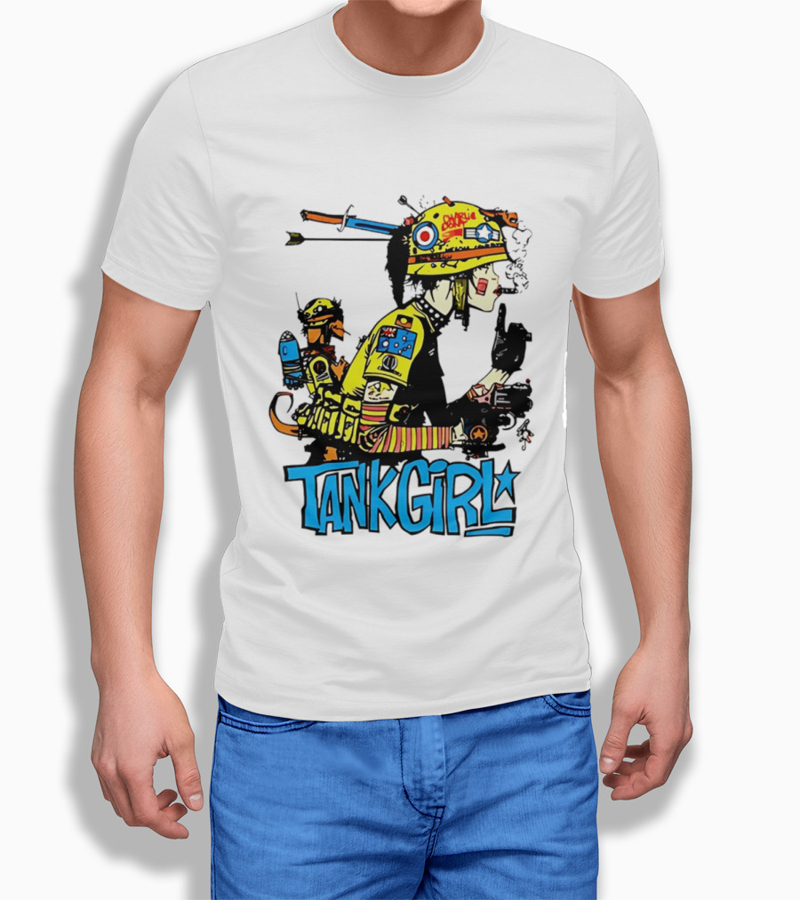 Tank Girl Vol 2 Comic Graphic With Booga And Classic Helmet T-Shirt