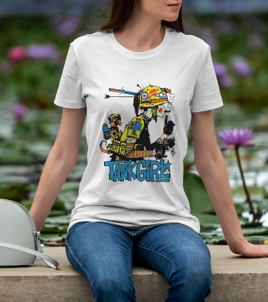 Tank Girl Vol 2 Comic Graphic With Booga And Classic Helmet T-Shirt