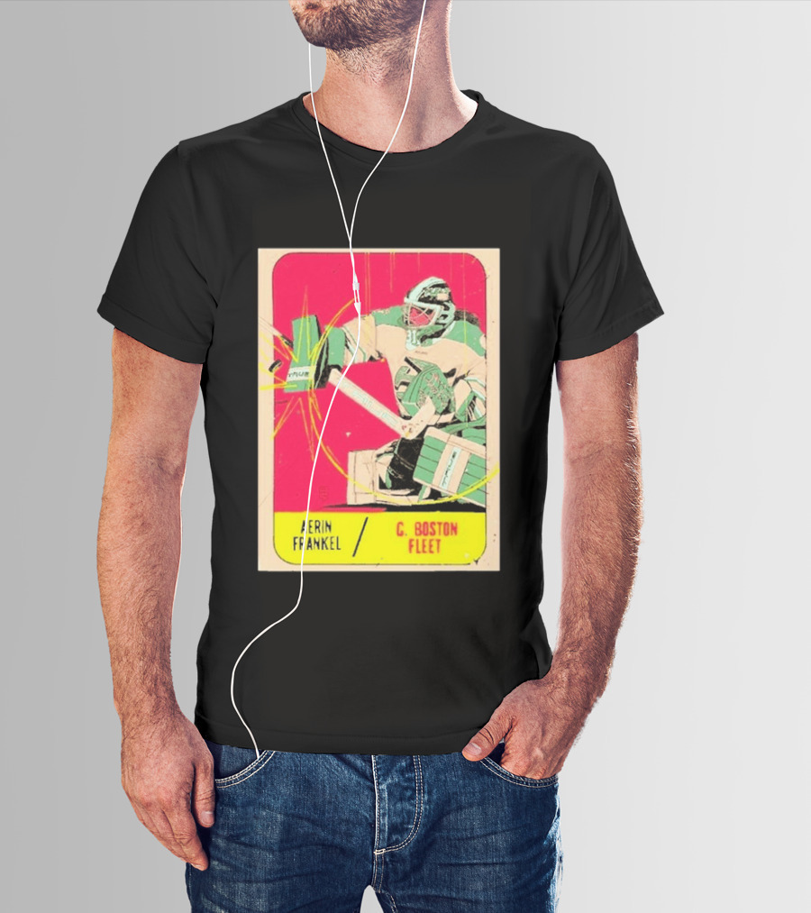 Aerin Frankel C. Boston Fleet Goalie Vintage Style Hockey Card T-Shirt