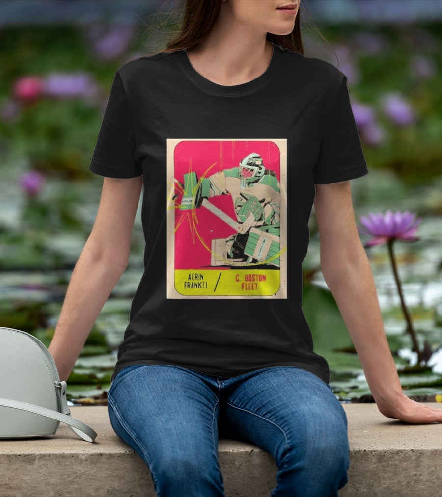 Aerin Frankel C. Boston Fleet Goalie Vintage Style Hockey Card T-Shirt