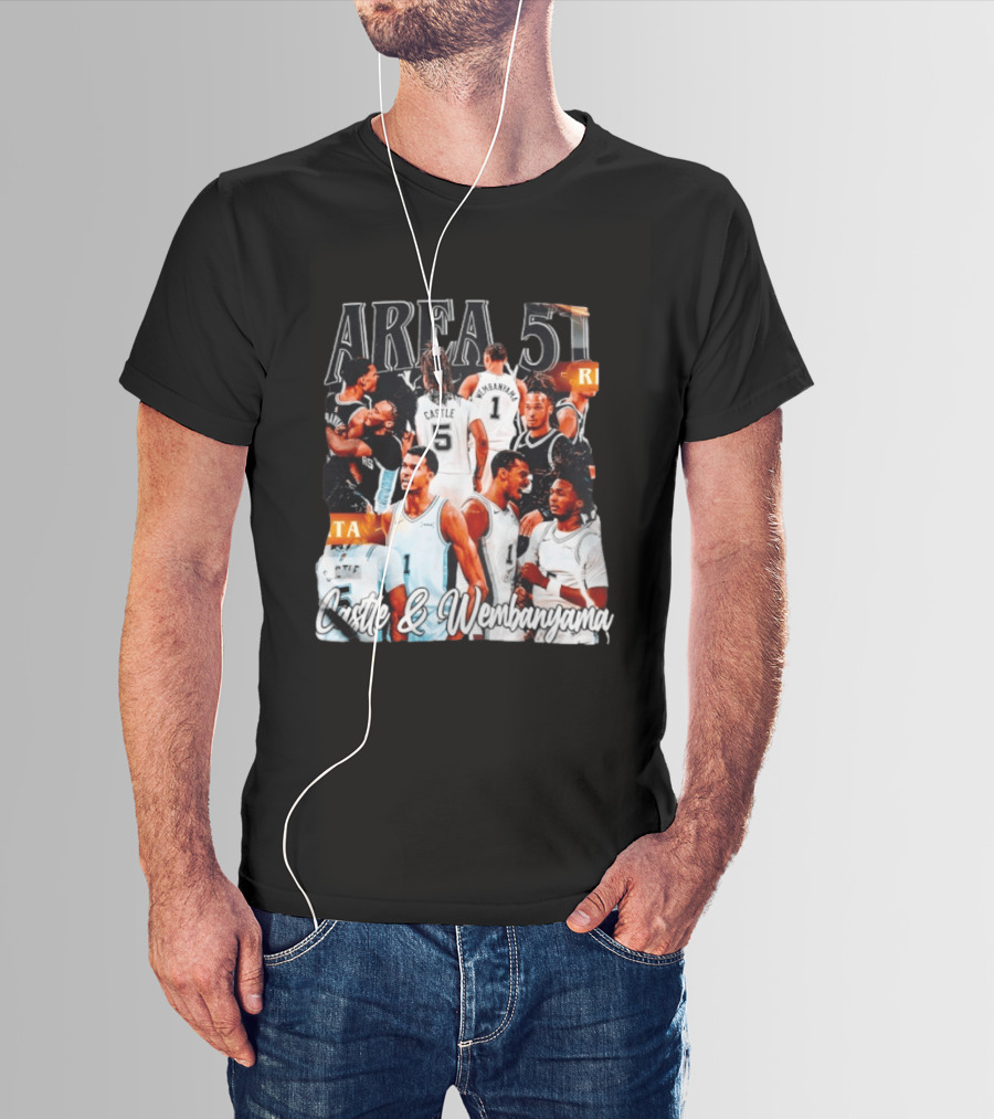 Area 51 Stephon Castle Victor Wembanyama San Antonio Spurs Basketball T-Shirt