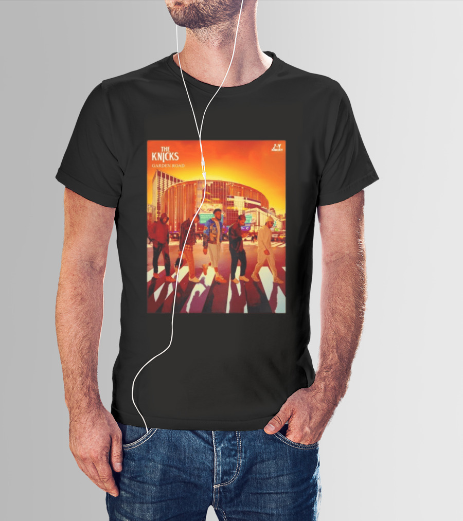 The Knicks Garden Road New York Knicks Madison Square Garden Abbey Road T-Shirt