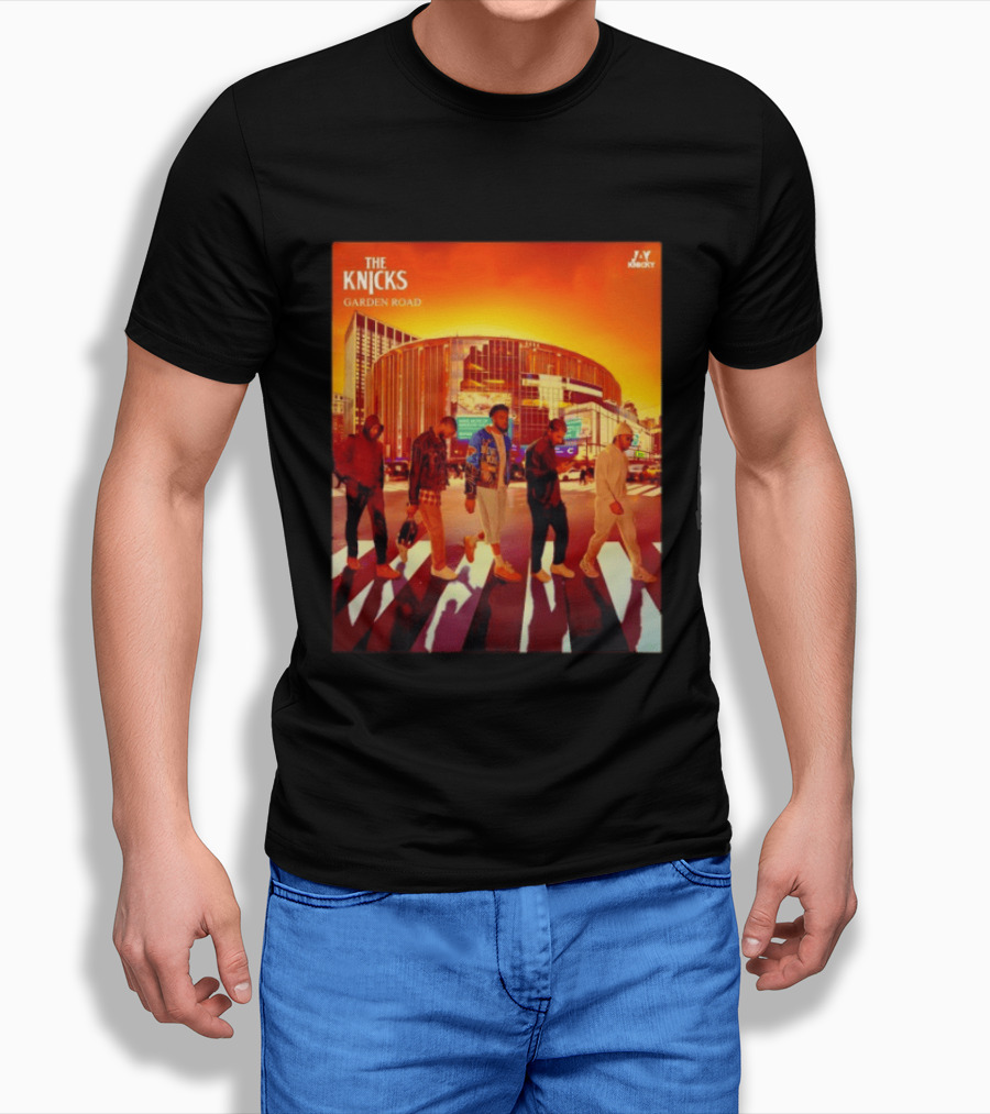 The Knicks Garden Road New York Knicks Madison Square Garden Abbey Road T-Shirt