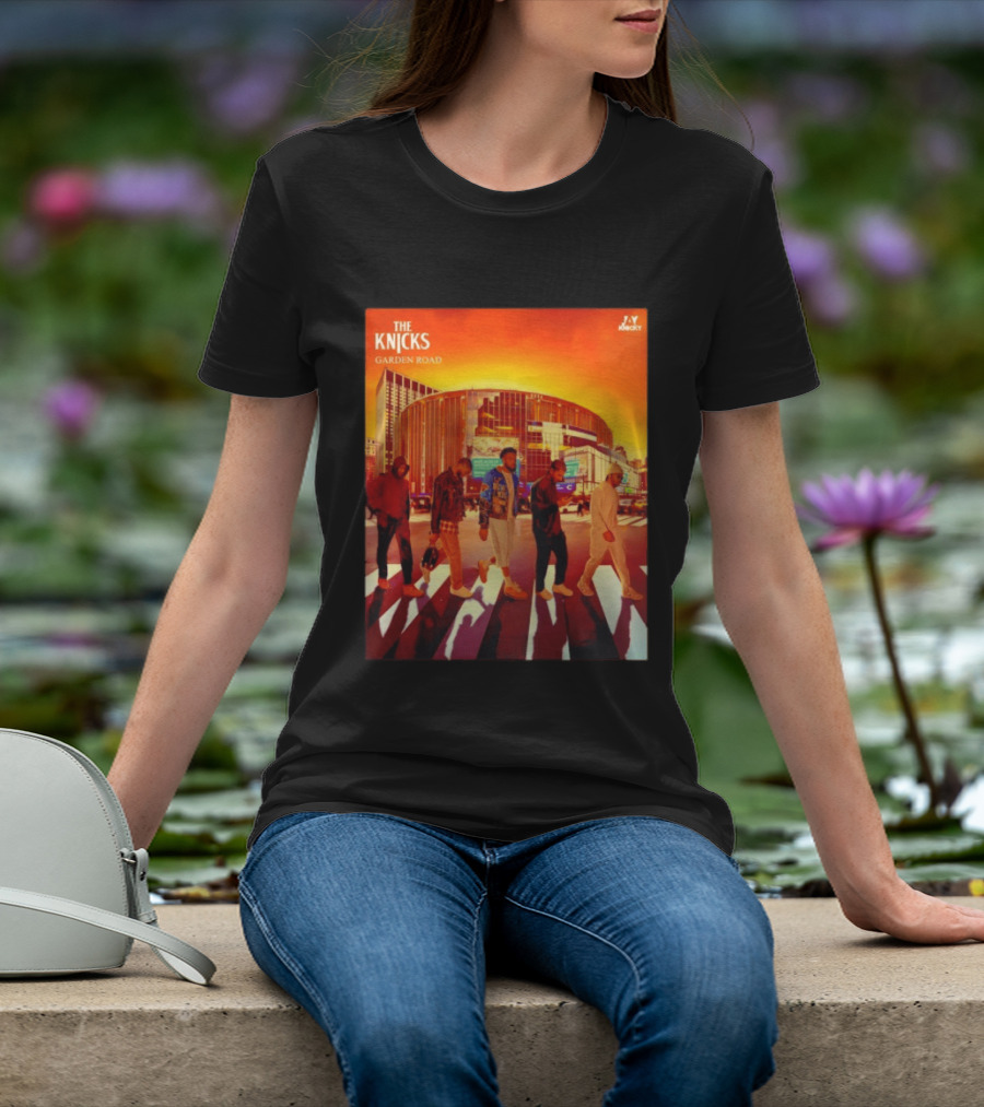 The Knicks Garden Road New York Knicks Madison Square Garden Abbey Road T-Shirt