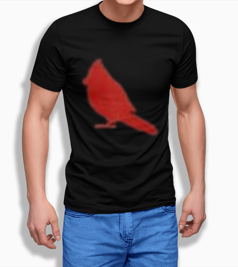 The Slumerican Cardinal Red Bird Stylized T-Shirt