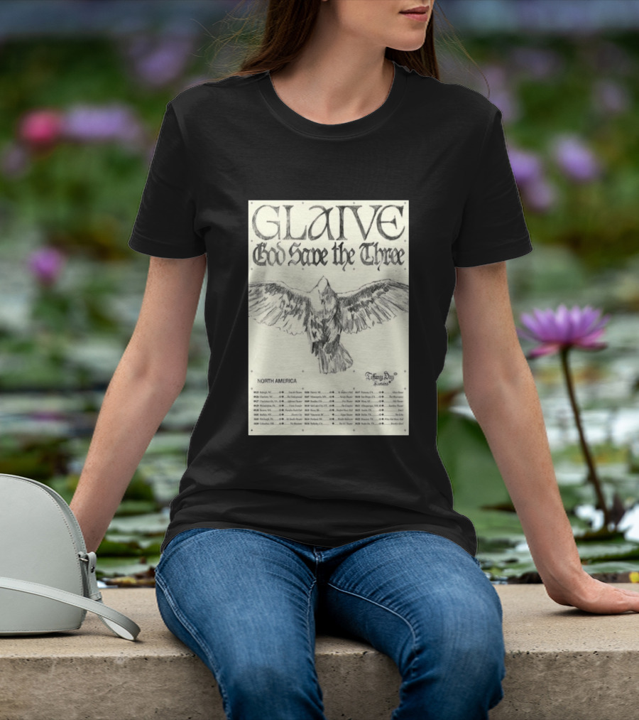 Glaive God Save The Three North America Tour 2026 Tiffany Day T-Shirt
