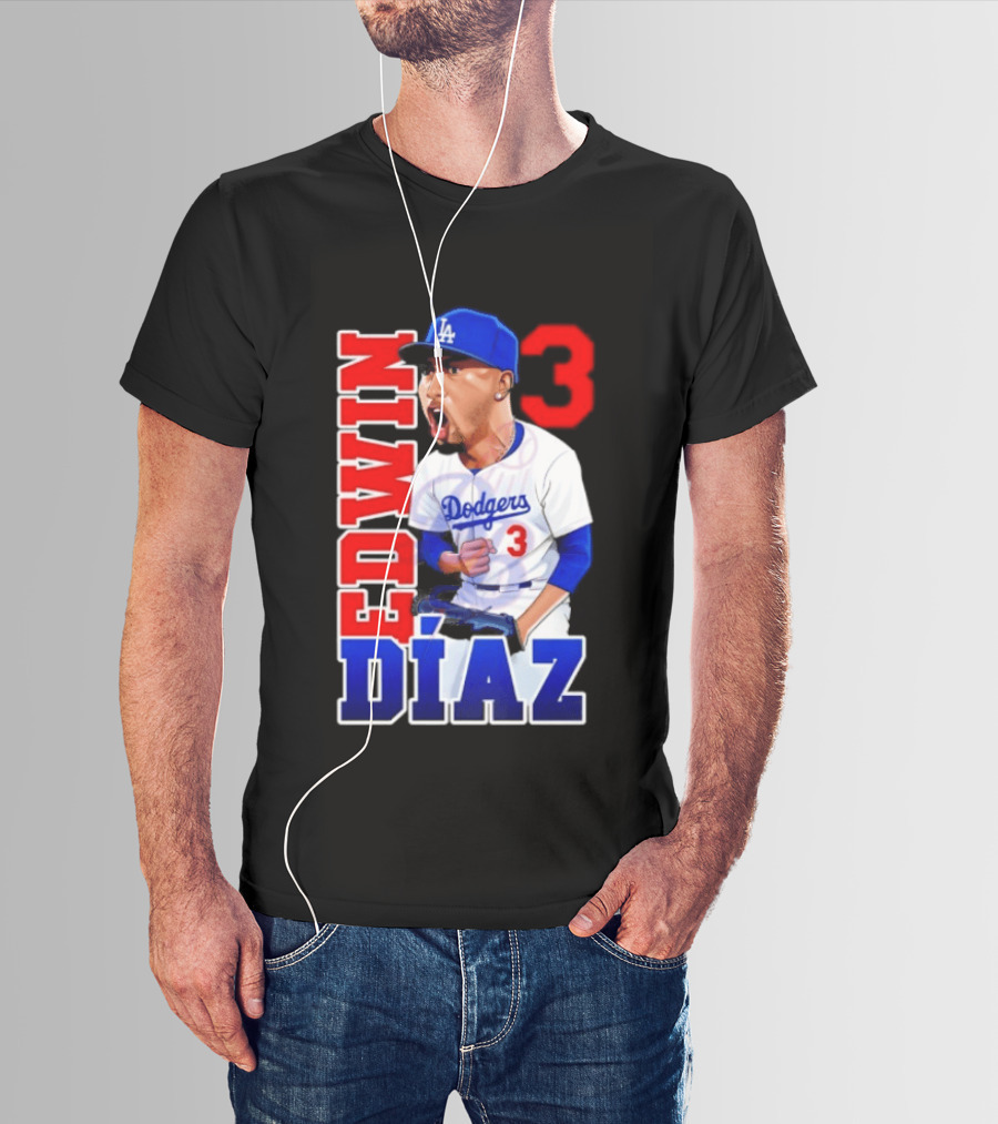 Los Angeles Dodgers Edwin Díaz Number 3 MLB Baseball 2026 T-Shirt