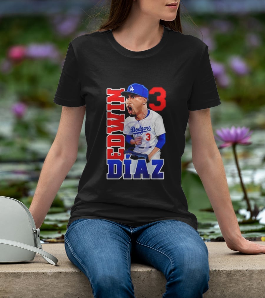 Los Angeles Dodgers Edwin Díaz Number 3 MLB Baseball 2026 T-Shirt