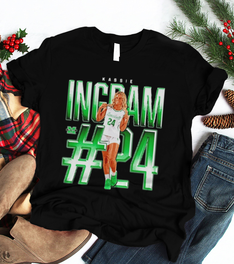 Kassie Ingram Marshall #24 Thundering Herd Team T-Shirt