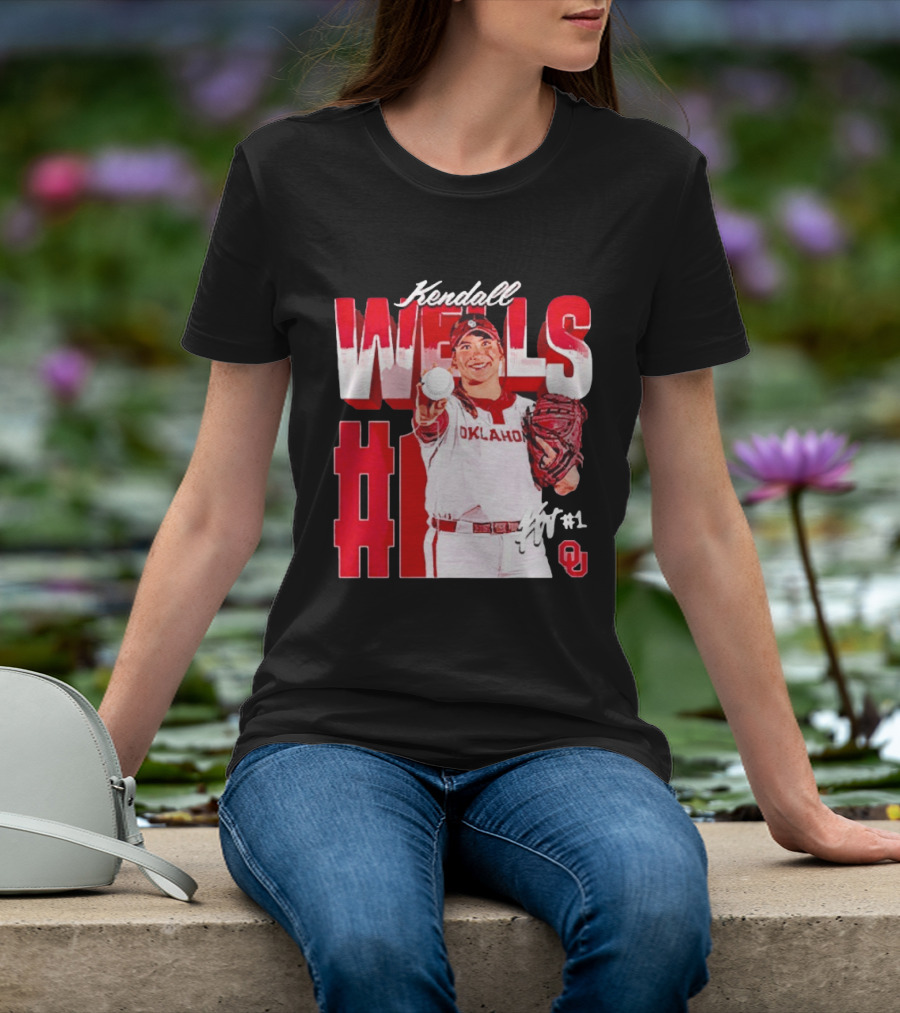Kendall Wells Oklahoma Sooners Softball Player #1 T-Shirt