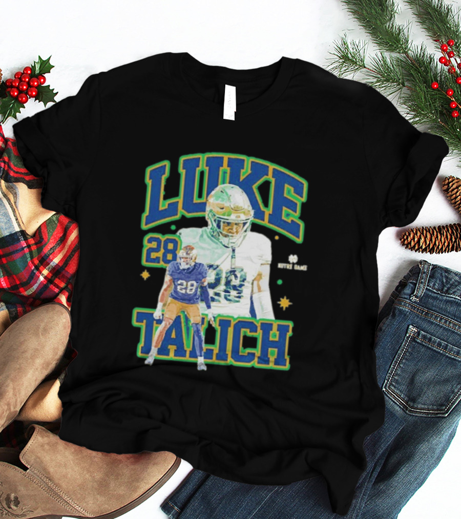 Notre Dame Football Luke Talich 28 Fighting Irish Player T-Shirt