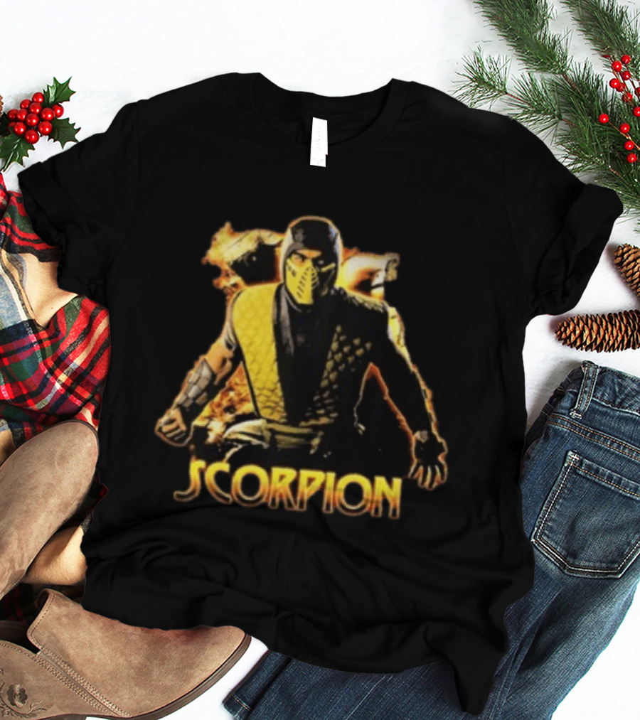 Scorpion Get Over Here Mortal Kombat Character Fan T-Shirt