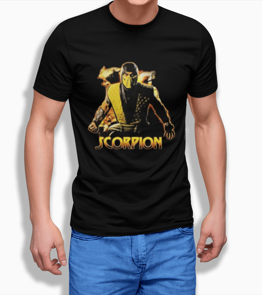Scorpion Get Over Here Mortal Kombat Character Fan T-Shirt